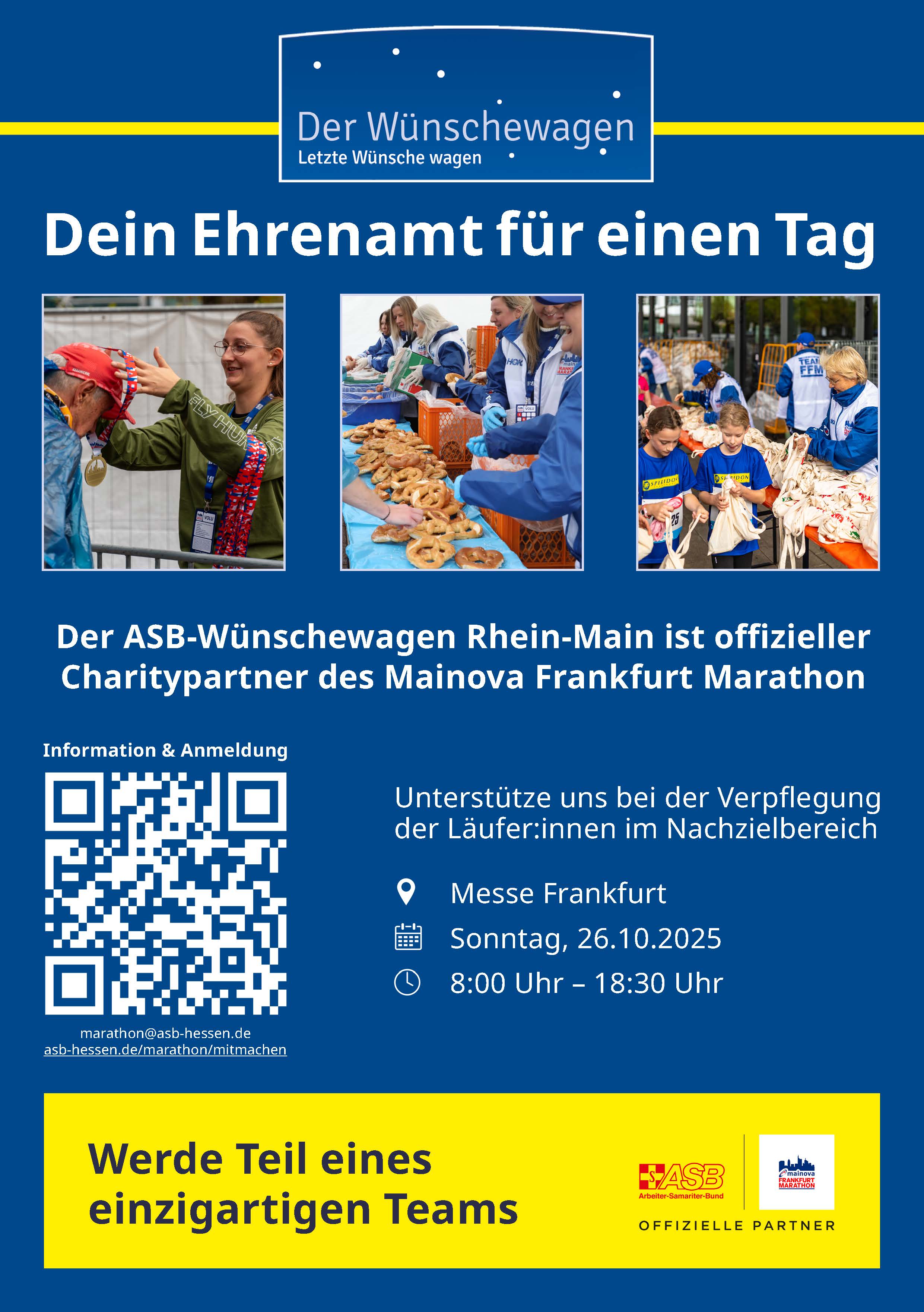 Entwurf Helferaufruf ohne Datum.png Dein Ehrenamt für einen Tag. Wir brauchen deine Unterstützung bei der Verpflegung der Läufer:innen im Nachzielbereich.
