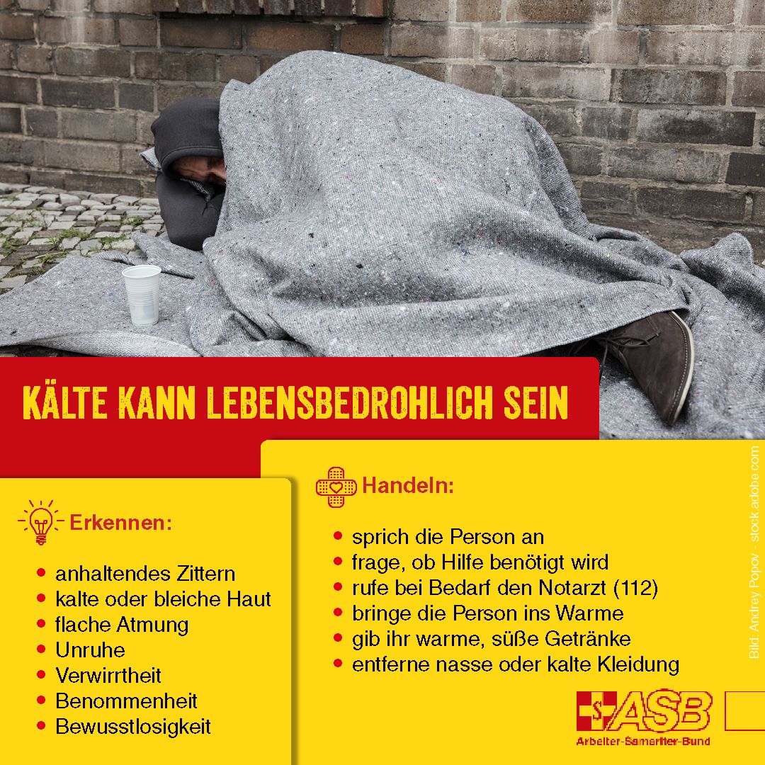 Schlafsäcke und Thermowäsche für Obdachlose