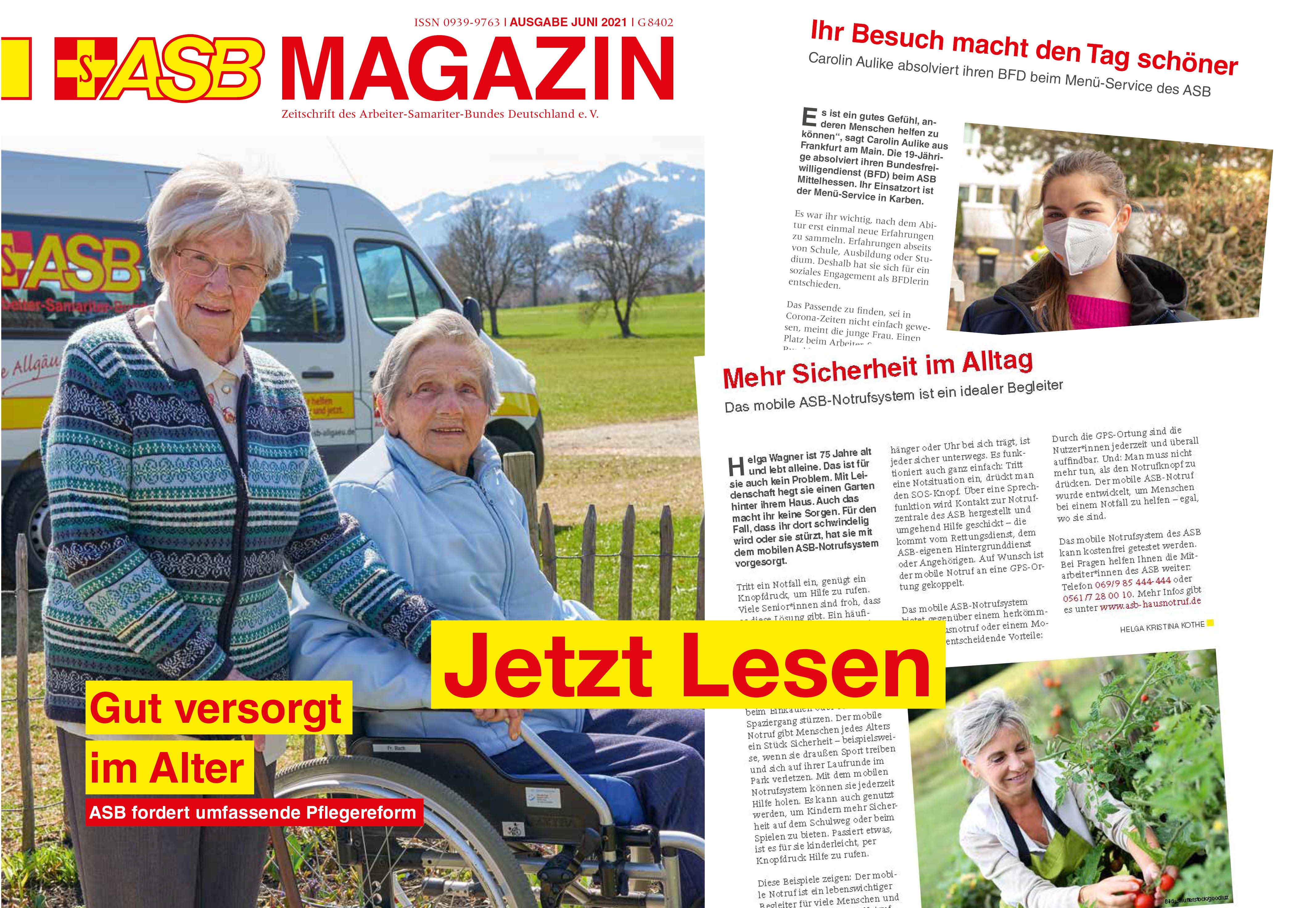 Das neue ASB Magazin ist erschienen